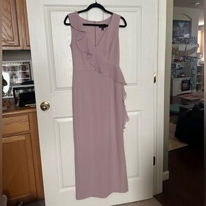 Connected Apparel Light Pink Asymmetrical Dress